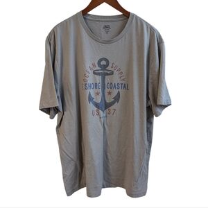 Izod Saltwater Taupe Beige Short Sleeve Tshirt Size XXL